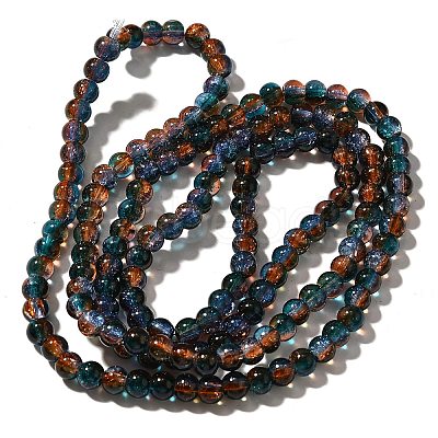 Crackle Glass Beads Strands X-CCG-C002-6mm-08-1