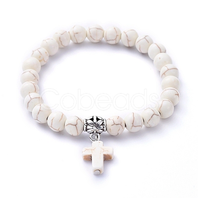 Stretch Charm Bracelets BJEW-JB05234-04-1