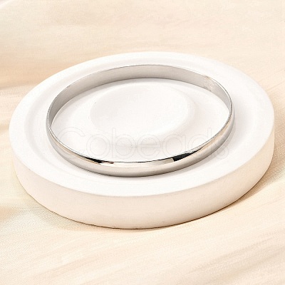 304 Stainless Steel Plain Bangles for Women BJEW-V004-02B-P-1