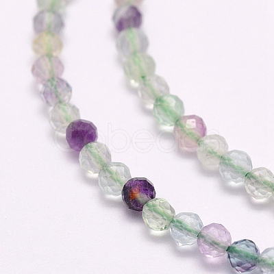 Natural Fluorite Beads Strands G-F509-38-2mm-1
