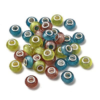 Faceted Resin European Beads RESI-C063-01C-1