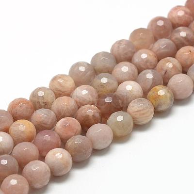 Natural Sunstone Beads Strands G-R447-6mm-02-1