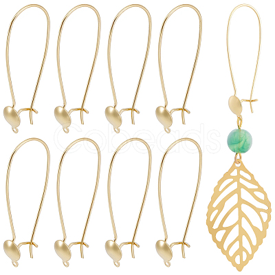 30Pcs Brass Hoop Earring Findings KK-BBC0029-08-1