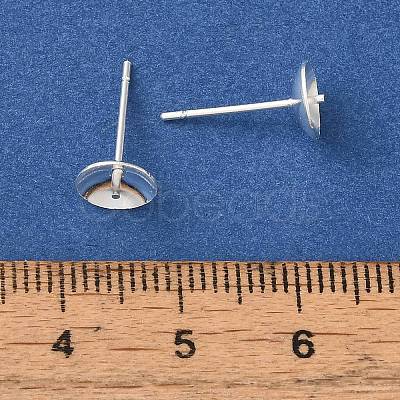 Brass Studs Earrings Finding KK-K383-01E-S-1