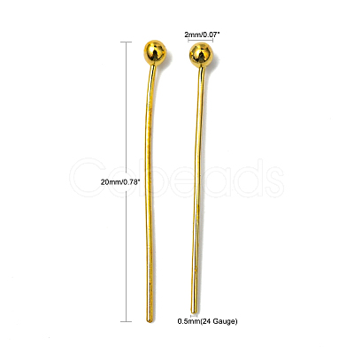 Brass Ball Head Pins KK-R020-04G-1
