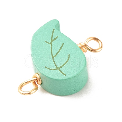 Spray Painted Wood Connector Charms PALLOY-JF01428-1