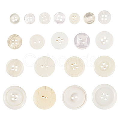 Flat Round Resin Buttons BUTT-TAC0017-01D-1