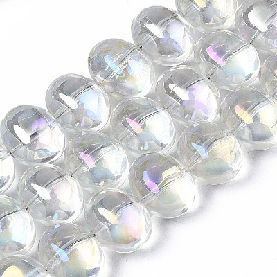Electroplate Glass Beads Strand X-EGLA-S188-22-B03-1