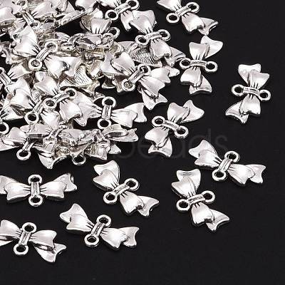 Bowknot Alloy Links connectors X-EA11930Y-1