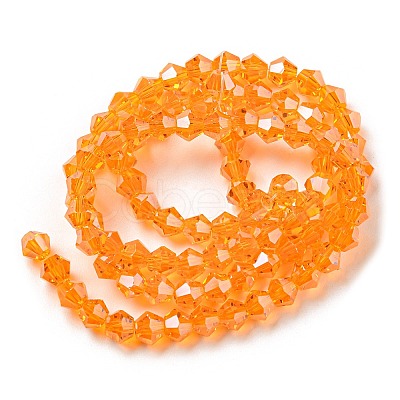 Transparent Electroplate Glass Beads Strands GLAA-F029-3mm-C23-1