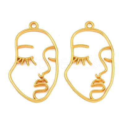 Alloy Open Back Bezel Pendants PALLOY-I197-12G-1