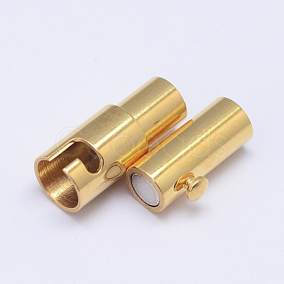 Column 304 Stainless Steel Locking Tube Magnetic Clasps LS-STAS-D117-A-G-1