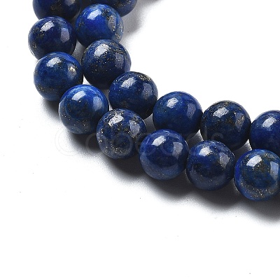 Natural Dyed Lapis Lazuli Bead Strands G-G953-04-6mm-1