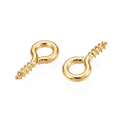 Brass Screw Eye Pin Peg Bails KK-A171-23-01G-1