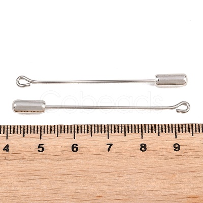 201 Stainless Steel Eyepin Pin Clutch Brooch Findings STAS-D266-01P-01-1