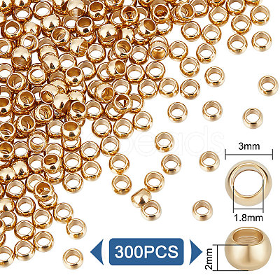 Unicraftale 300Pcs 304 Stainless Steel Spacer Beads STAS-UN0050-18-1