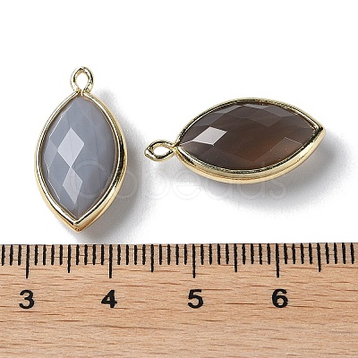 Natural Grey Agate Pendants G-B009-01G-T-1