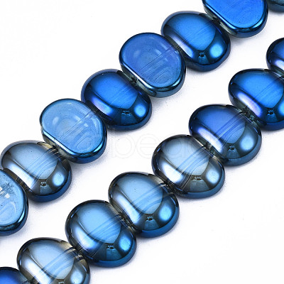 Electroplate Glass Beads Strands EGLA-N008-012-1