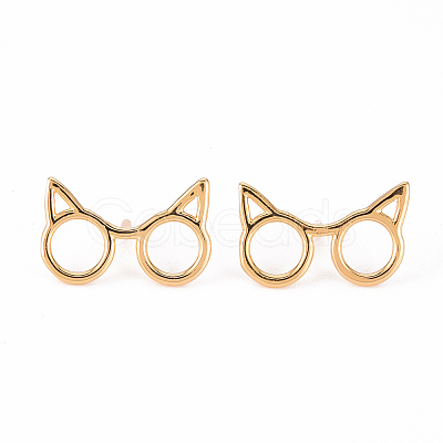 Brass Stud Earring Findings KK-Q766-015-NF-1