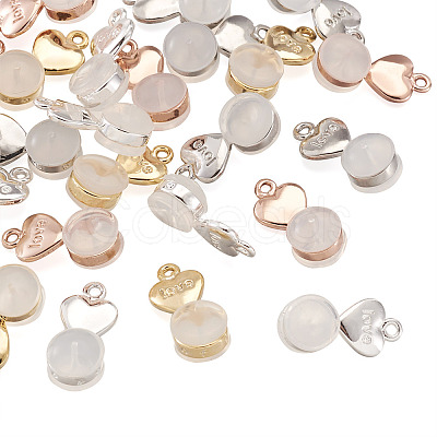 24Pcs 4 Colors Silicone Ear Nuts FIND-TA0001-52-1