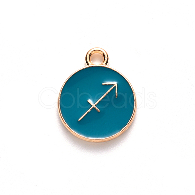 Alloy Enamel Pendants ENAM-S124-01B-05F-1