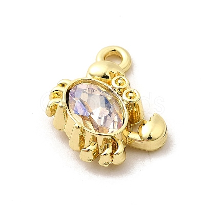 Alloy Rhinestone Pendants X-PALLOY-D330-02G-01B-1