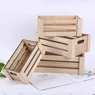 Wooden Storage Nesting Crates WOCR-PW0001-087D-1