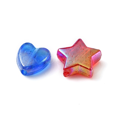 100Pcs 2 Styles Transparent Acrylic Beads OACR-YW0001-49-1