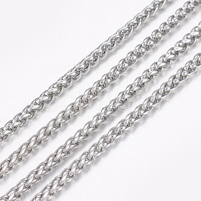 Tarnish Resistant 304 Stainless Steel Wheat Chains STAS-P197-063P-1