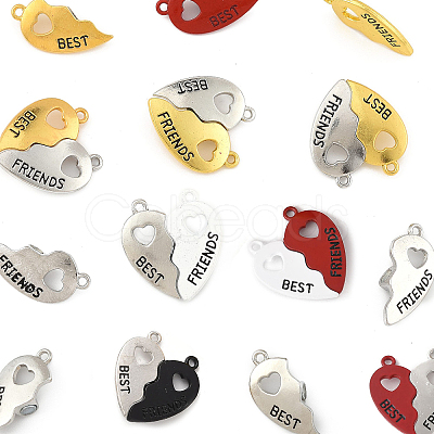10 Sets Spray Painted Alloy Split Pendants FIND-FS0004-20-1