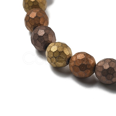 PVD Vacuum Plating Non-magnetic Synthetic Hematite Beads Strands G-F682-01C-1