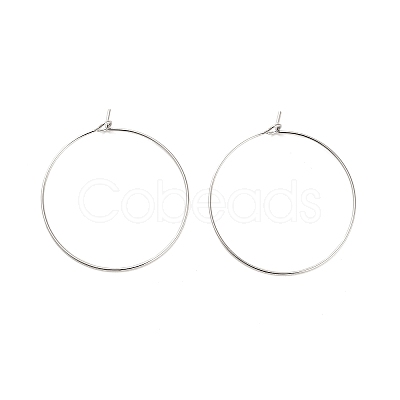 Brass Hoop Earring Findings KK-R112-038E-1