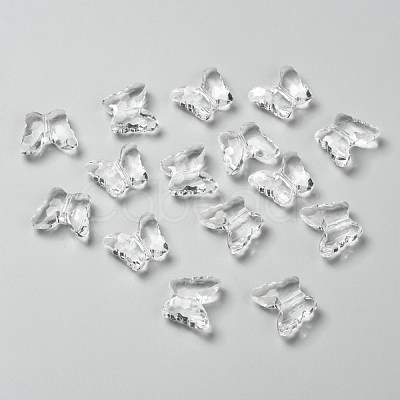 Transparent Acrylic Beads PL405Y-6-1