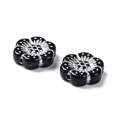 Black Opaque Acrylic Beads OACR-G016-32B-1