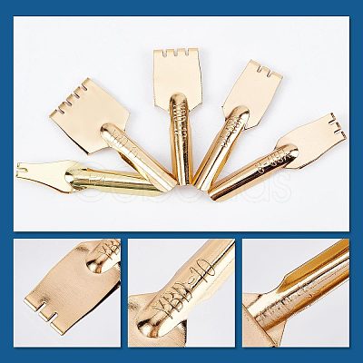 Gorgecraft 5Pcs 5 Style Brass Fourtain Pen Nibs FIND-GF0003-63-1