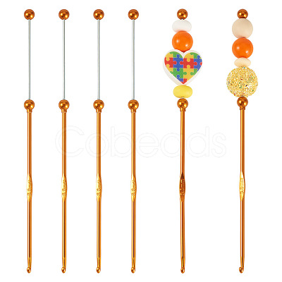 4Pcs DIY Alloy Beadable Crochet Hooks AJEW-TA0003-50C-1