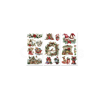3 Sheets 3 Styles PVC Waterproof Decorative Stickers DIY-WH0404-182-1