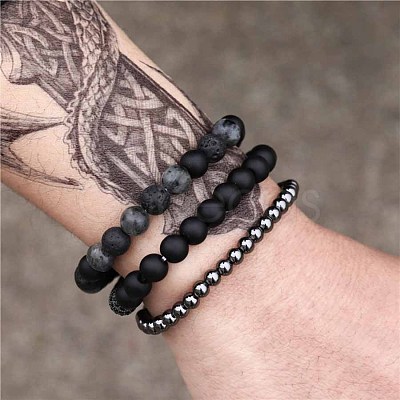 Black Matte Bracelet Micro Pave Zircon Crown ZZ8347-13-1