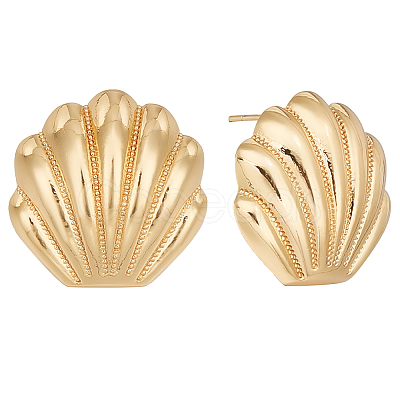1 Pair Vintage Brass Stud Earrings EJEW-AN0004-55-1