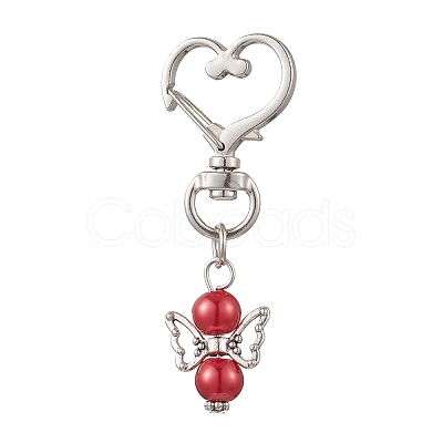 Angel Glass Pearl Pendant Decoration HJEW-JM02597-01-1