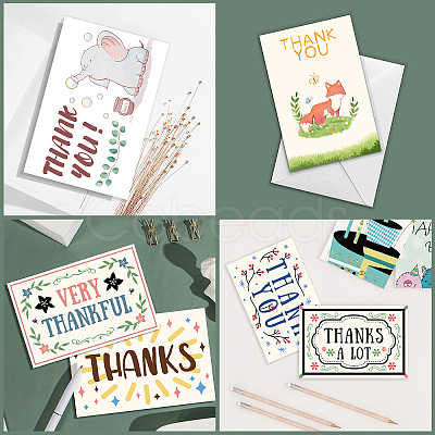 SUPERDANT Thank You Theme Cards and Paper Envelopes DIY-SD0001-01A-1