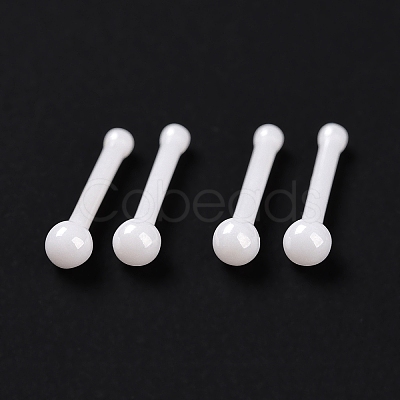 Hypoallergenic Bioceramics Zirconia Ceramic Round Ball Nose Bone Rings AJEW-Z014-03C-1