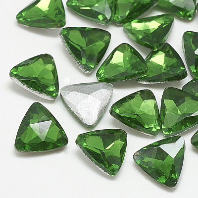 Pointed Back Glass Rhinestone Cabochons RGLA-T087-10mm-20-1