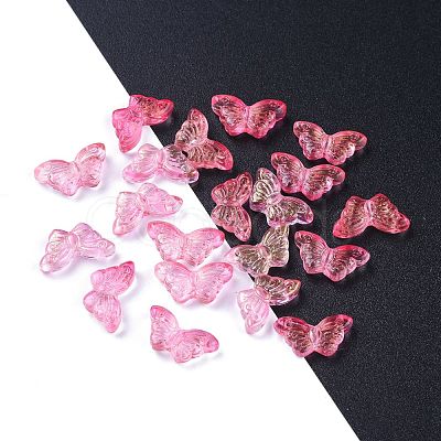 Electroplate Transparent Glass Beads X-EGLA-L027-E-B03-1