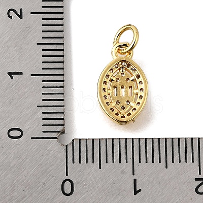 Brass Micro Pave Cubic Zirconia Pendants KK-U072-12G-1