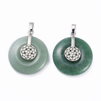 Natural Green Aventurine Pendants G-F640-C07-1