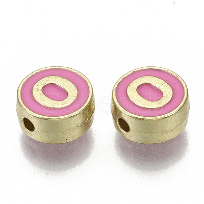 Alloy Enamel Beads ENAM-S122-028O-NR-1