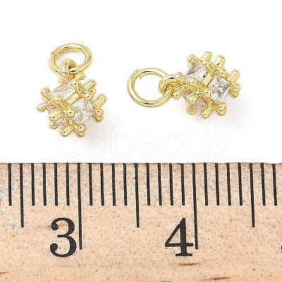 Brass Micro Pave Cubic Zirconia Pendants KK-Z120-38G-1