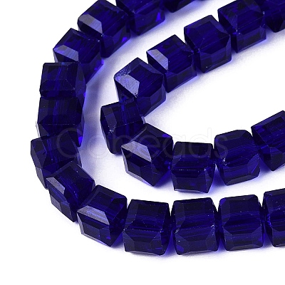 Transparent Glass Beads Strands GLAA-R041-8x8mm-A13-1