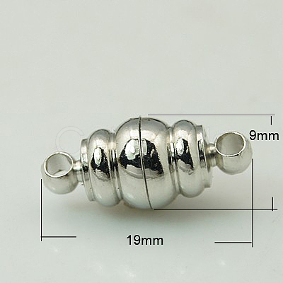 Brass Magnetic Clasps with Loops KK-G079-N-1